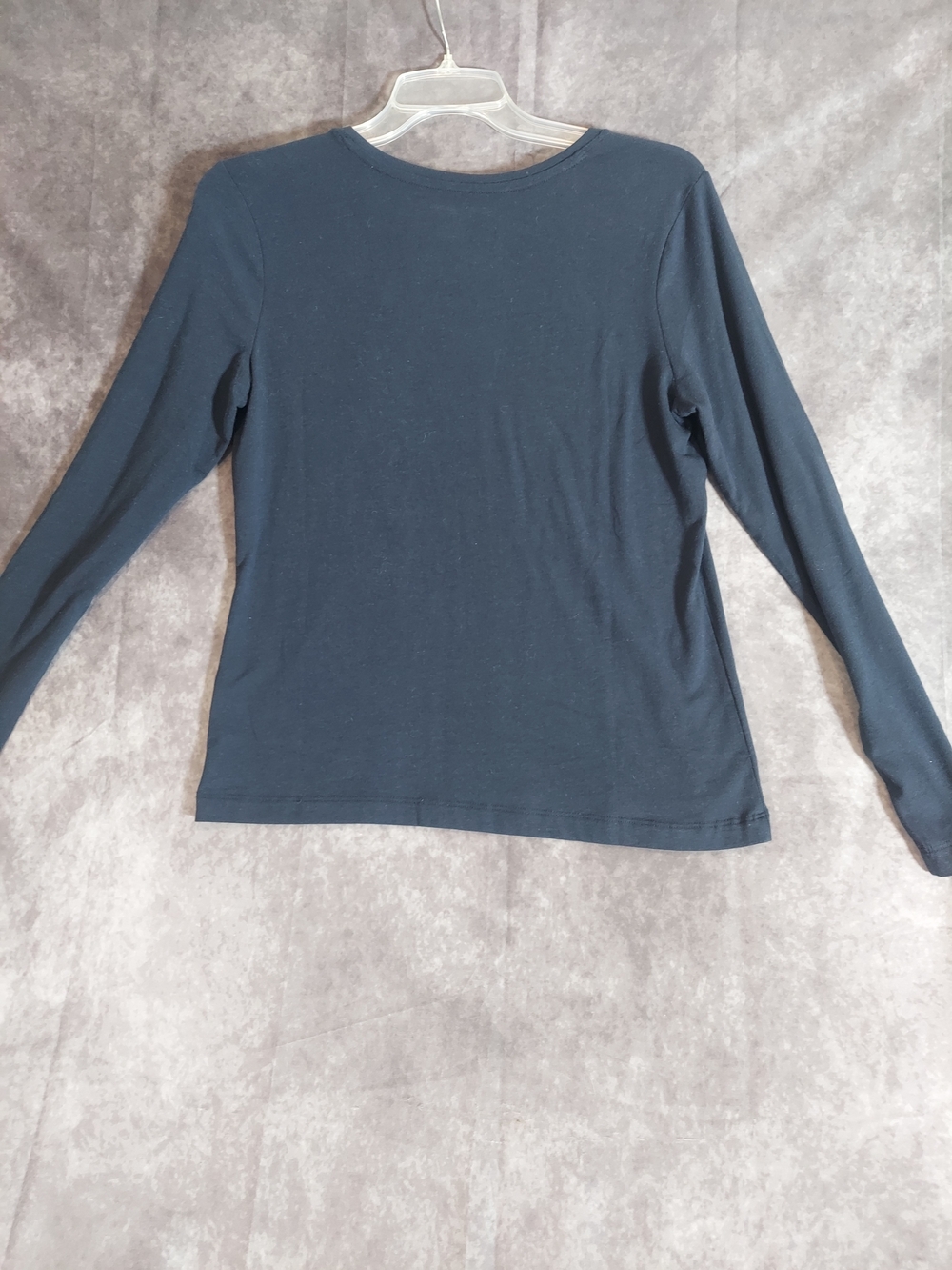 Banana Republic Timeless Tee Women Medium Black Crewneck LS Shirt M - Picture 6 of 6